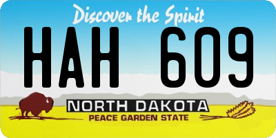 ND license plate HAH609