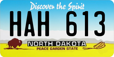 ND license plate HAH613