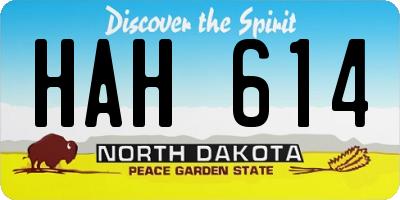 ND license plate HAH614