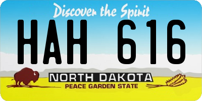 ND license plate HAH616