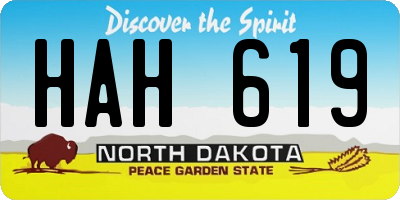 ND license plate HAH619