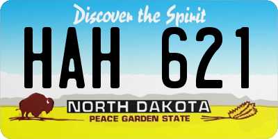 ND license plate HAH621