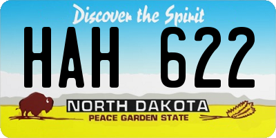 ND license plate HAH622