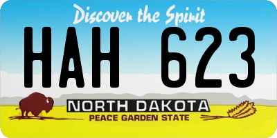 ND license plate HAH623