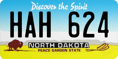 ND license plate HAH624