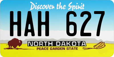 ND license plate HAH627