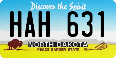 ND license plate HAH631