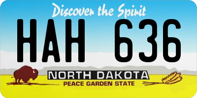 ND license plate HAH636