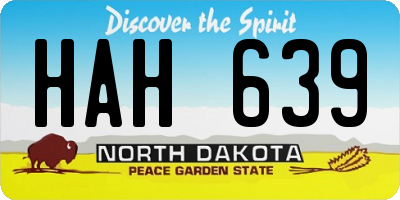 ND license plate HAH639