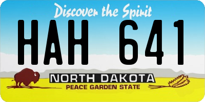 ND license plate HAH641