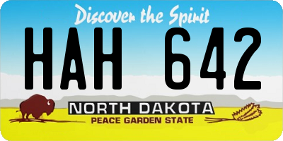 ND license plate HAH642