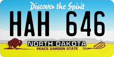 ND license plate HAH646