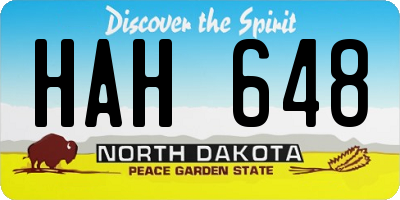 ND license plate HAH648