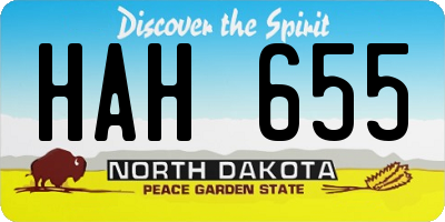 ND license plate HAH655