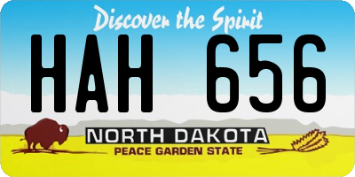 ND license plate HAH656