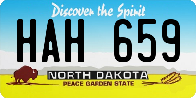 ND license plate HAH659