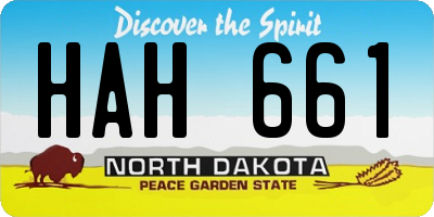 ND license plate HAH661