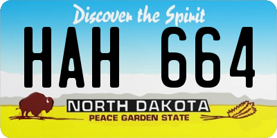 ND license plate HAH664