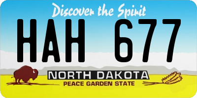 ND license plate HAH677