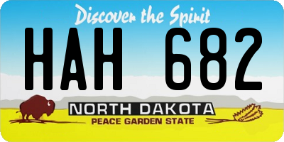 ND license plate HAH682