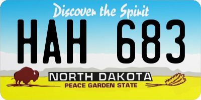 ND license plate HAH683