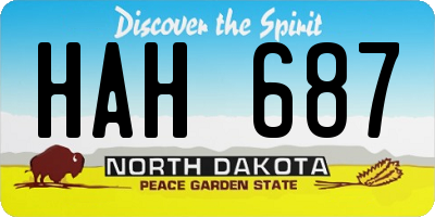 ND license plate HAH687