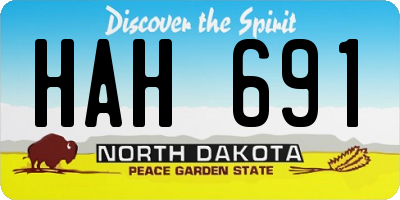 ND license plate HAH691