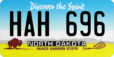 ND license plate HAH696