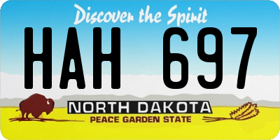 ND license plate HAH697