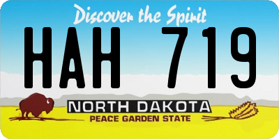 ND license plate HAH719