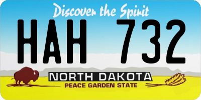 ND license plate HAH732