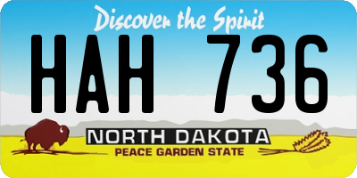 ND license plate HAH736