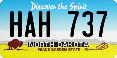 ND license plate HAH737