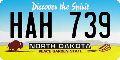 ND license plate HAH739