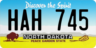 ND license plate HAH745