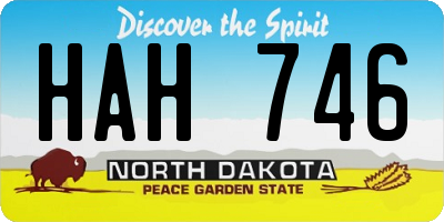 ND license plate HAH746