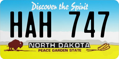 ND license plate HAH747