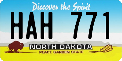 ND license plate HAH771