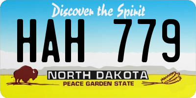 ND license plate HAH779