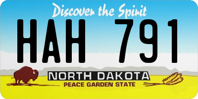 ND license plate HAH791