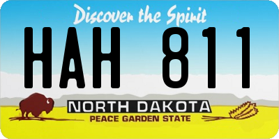 ND license plate HAH811