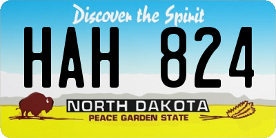 ND license plate HAH824