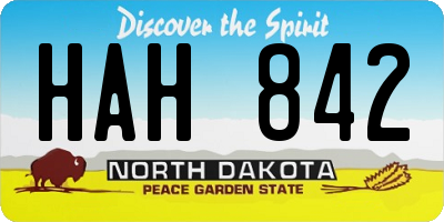 ND license plate HAH842