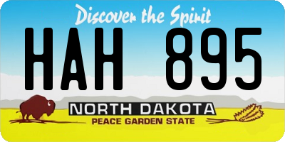 ND license plate HAH895