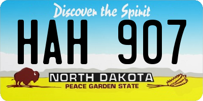 ND license plate HAH907