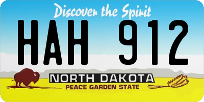 ND license plate HAH912