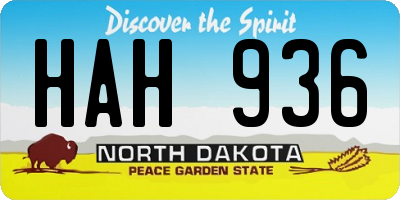 ND license plate HAH936