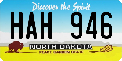 ND license plate HAH946