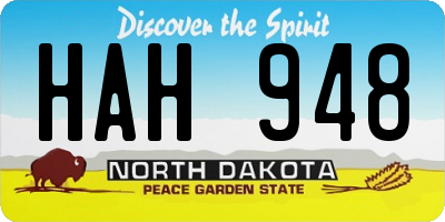 ND license plate HAH948