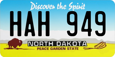 ND license plate HAH949